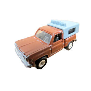 Vintage Tomica Tomy Pocket Cars No. F44 Chevrolet Pickup 4x4 Camper Truck Japan